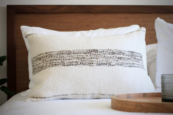 ZUMA HANDWOVEN PILLOW - IVORY