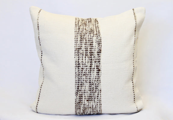 ZUMA HANDWOVEN PILLOW - IVORY